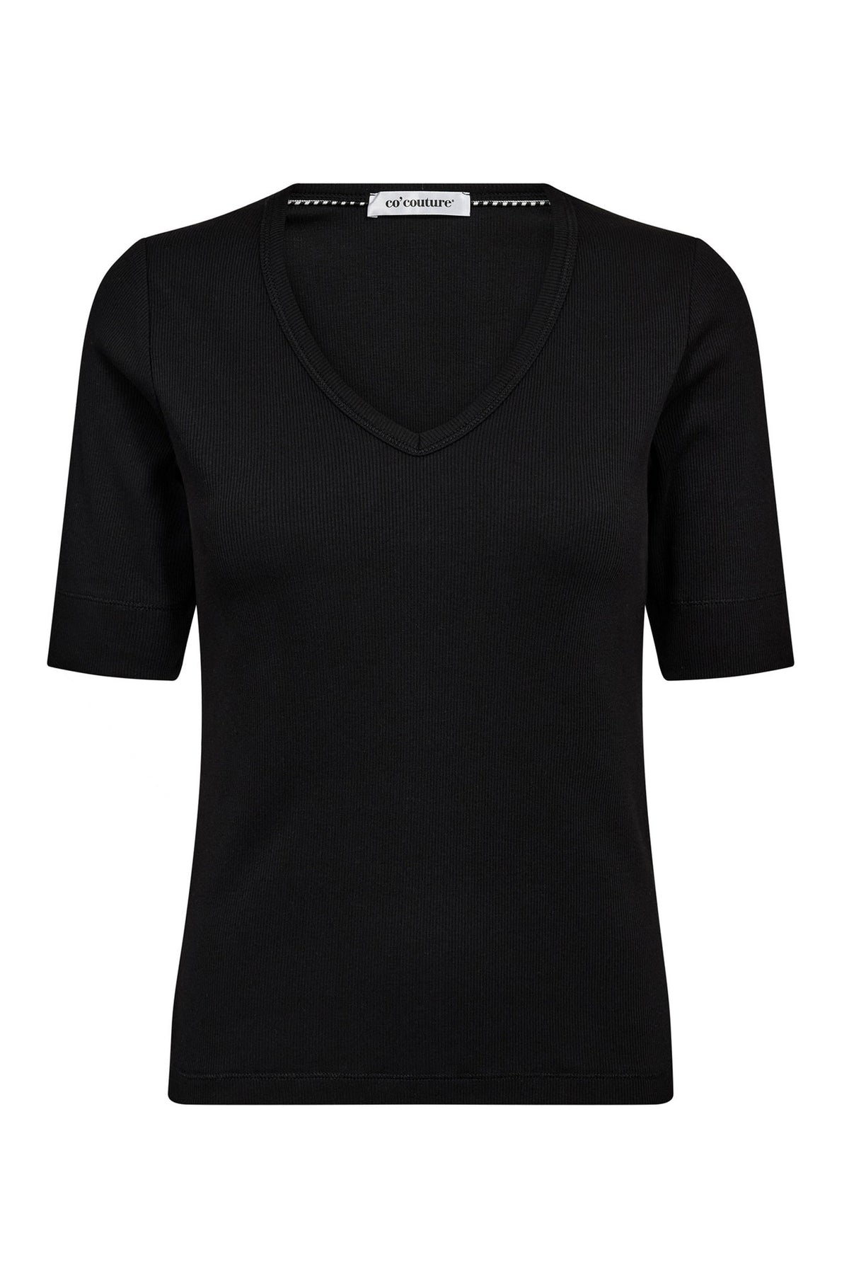 GrannyCC Rib SS V-Tee 96-Black - 43018