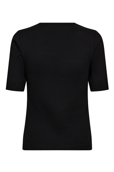 GrannyCC Rib SS V-Tee 96-Black - 43018 Thumbnail