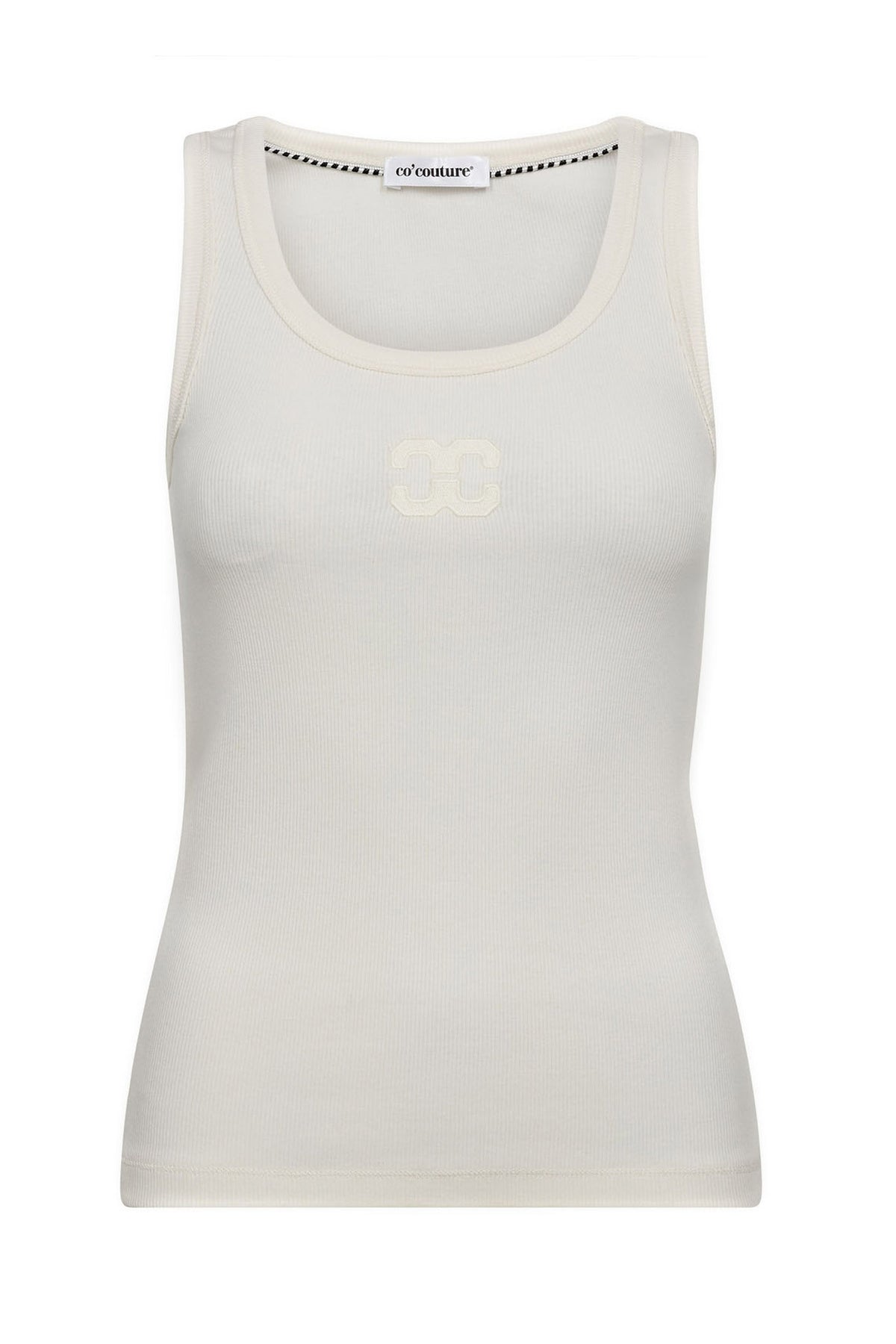 GrannyCC Rib Solid Emb Tank 4000-White - 43009