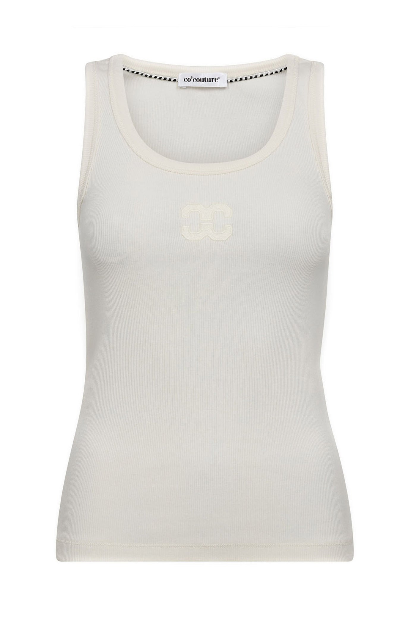 GrannyCC Rib Solid Emb Tank 4000-White - 43009