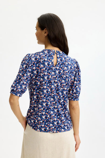Grazia blouse 1/2 sleeves Blue - 17174 Thumbnail