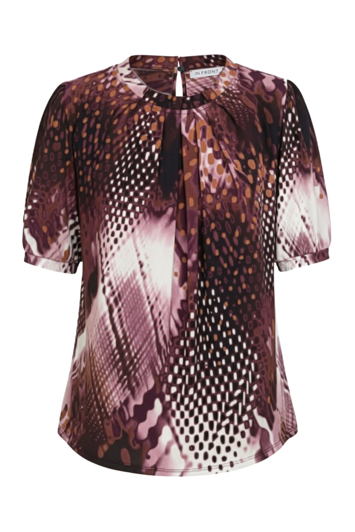 Grazia blouse 1/2 sleeves Burgundy - 16927