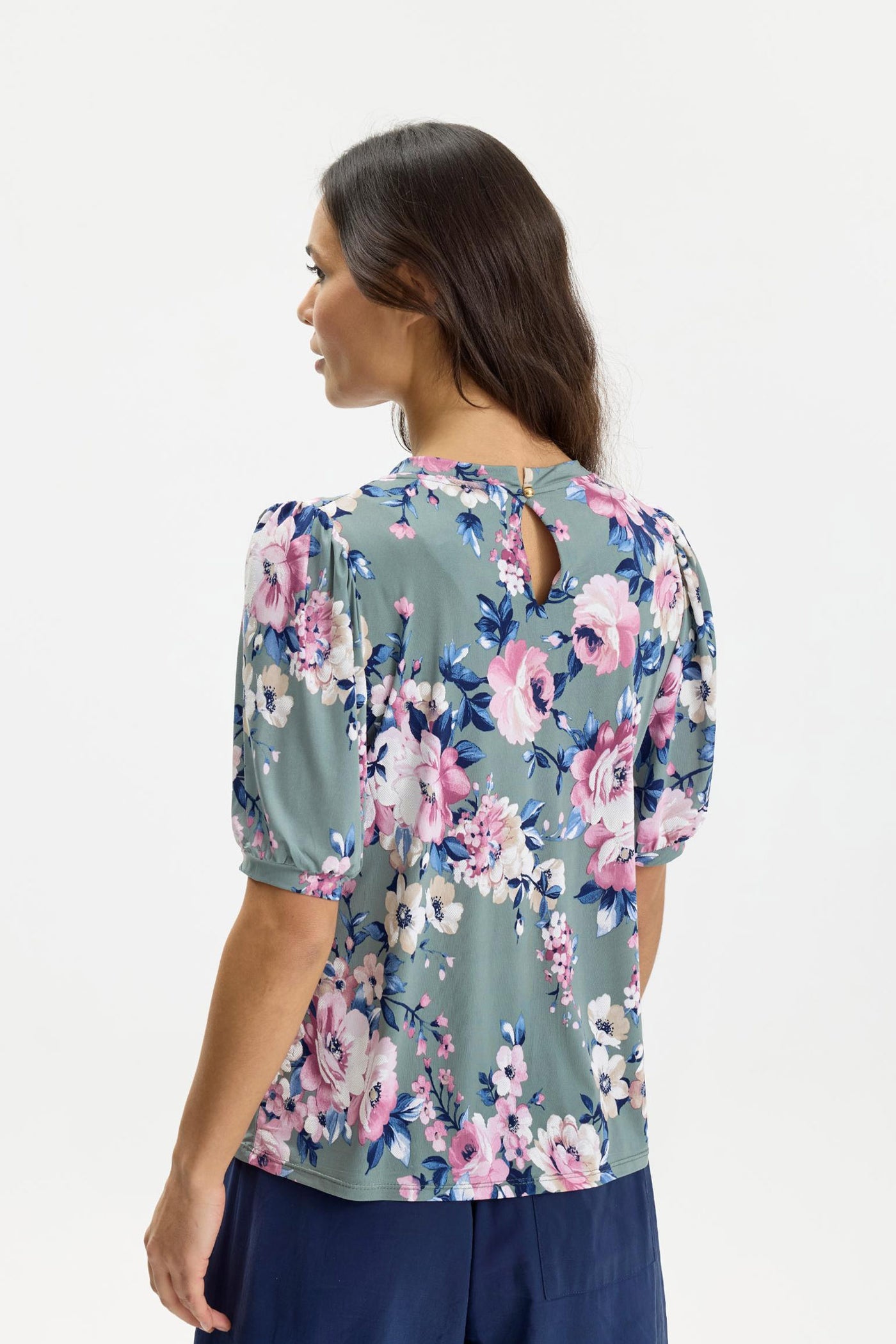 Grazia blouse 1/2 sleeves Green - 17090