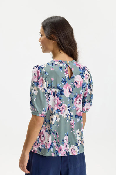 Grazia blouse 1/2 sleeves Green - 17090 Thumbnail