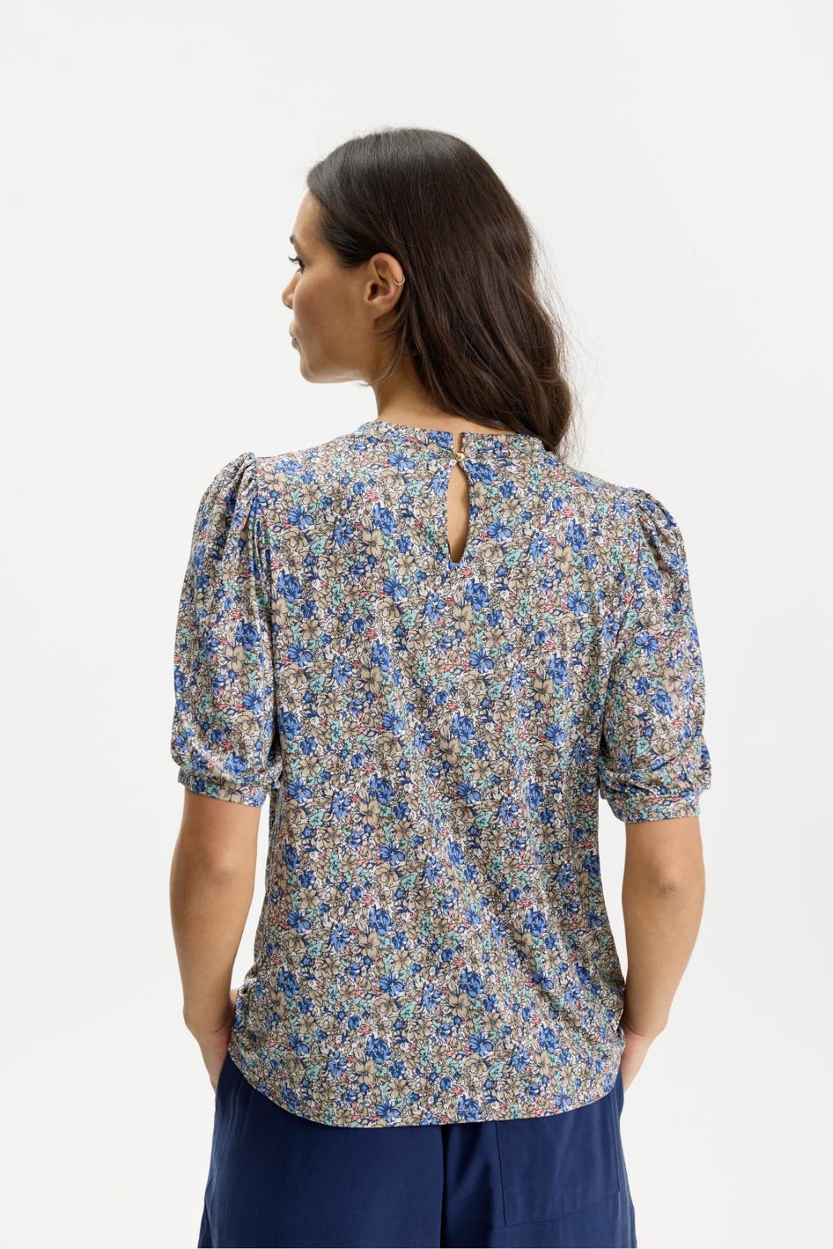 Grazia blouse 1/2 sleeves Multi Blue - 17087