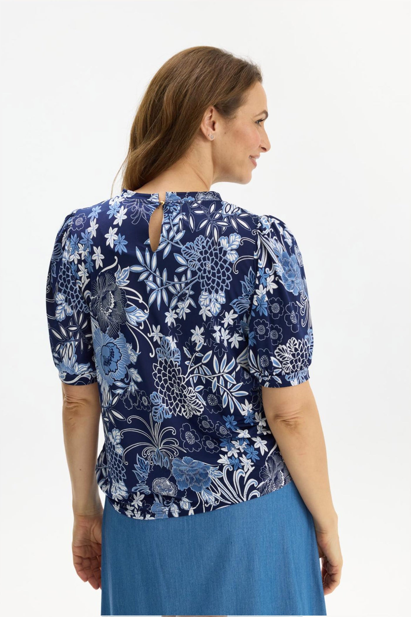 Grazia blouse 1/2 sleeves Navy - 17078