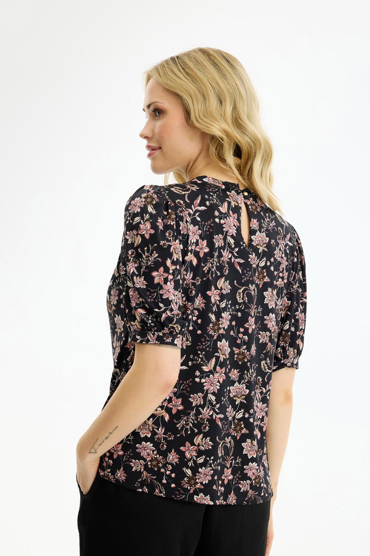 Grazia blouse 1/2 sleeves PLUM - 17257