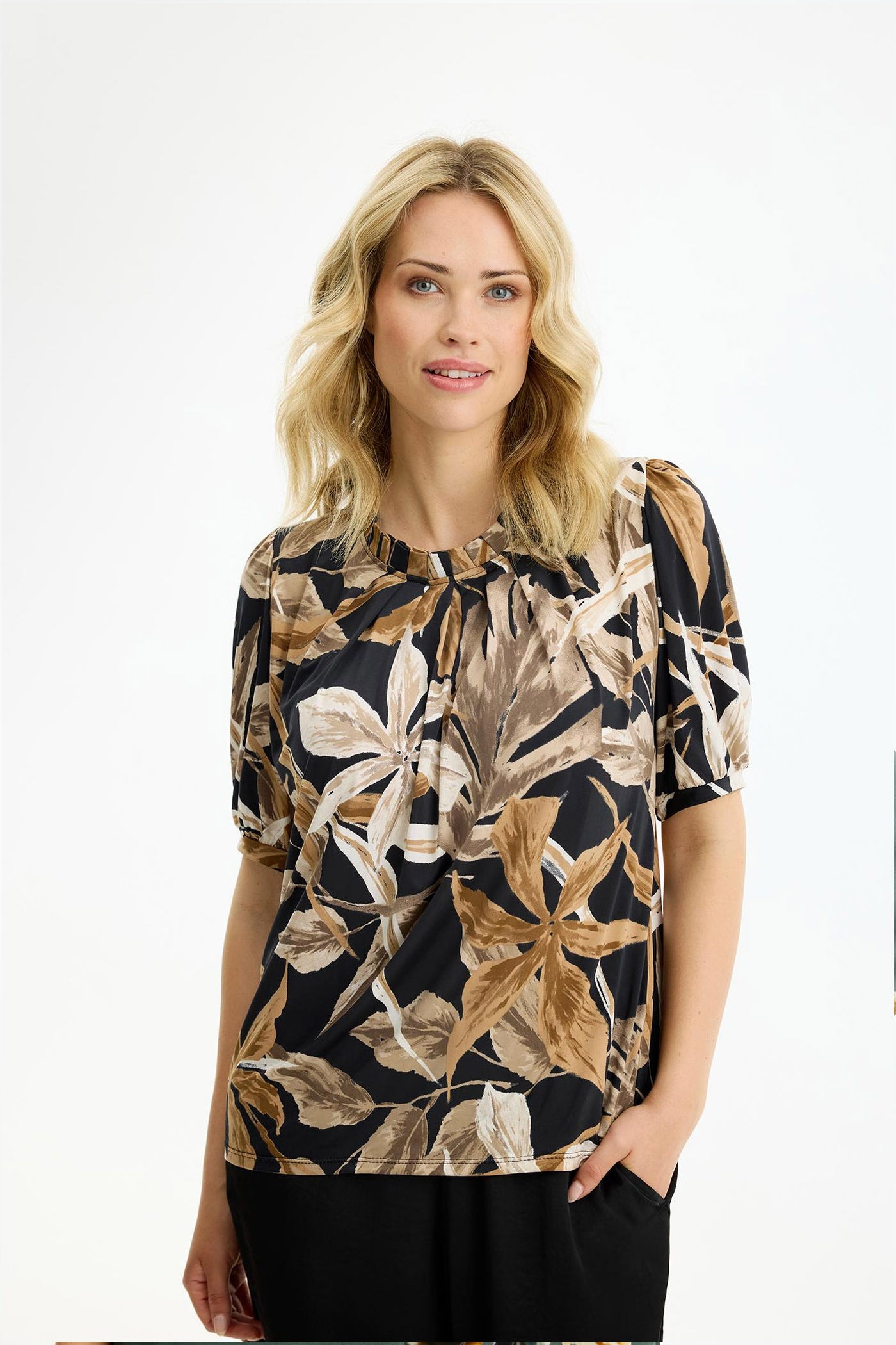 Grazia blouse 1/2 sleeves SAND - 17264