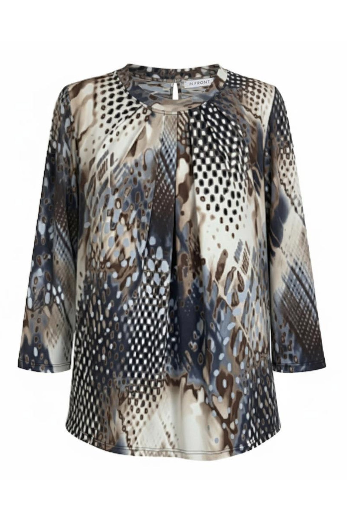 Grazia blouse 3/4 sleeves Brown - 16924
