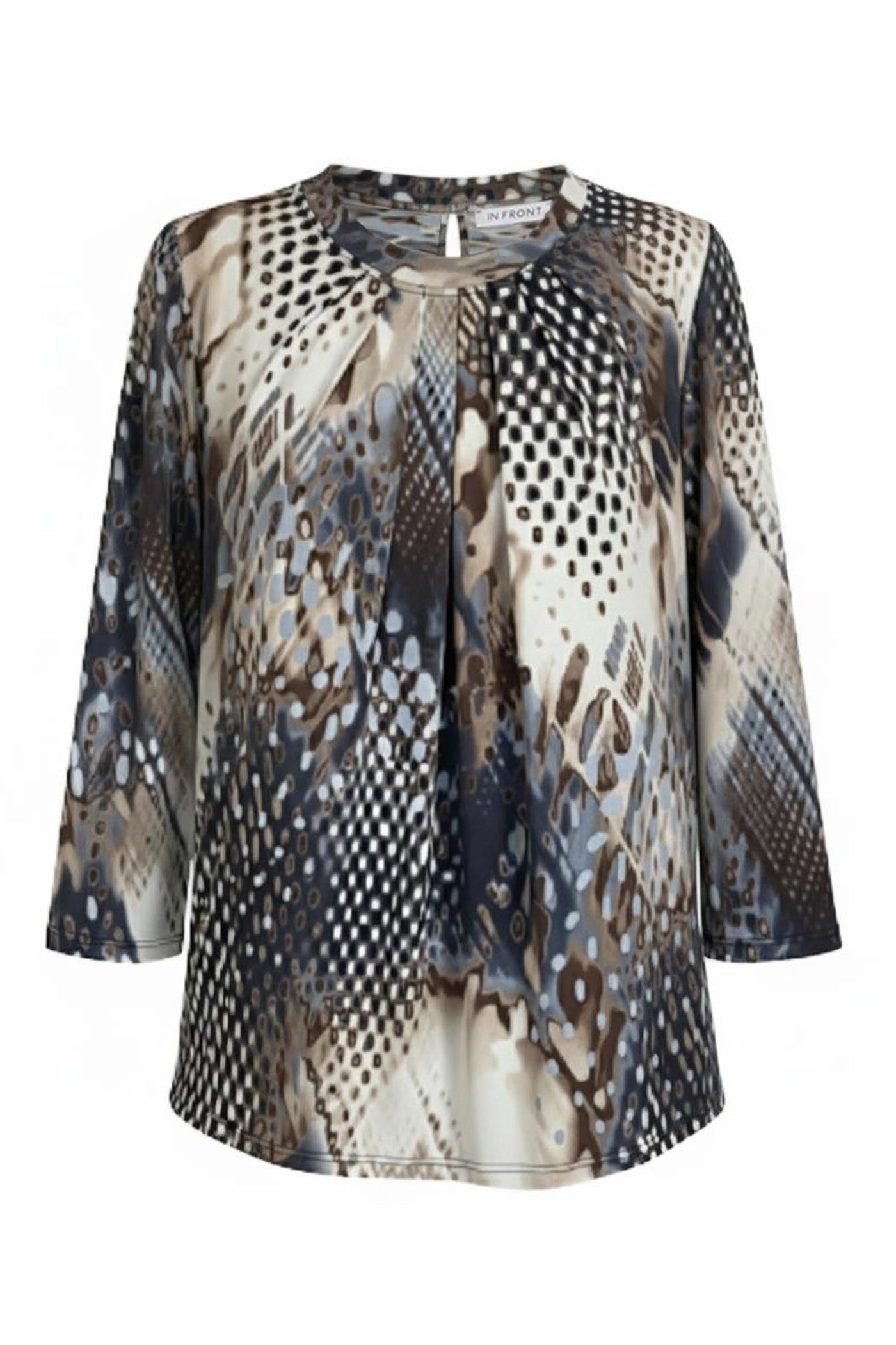 Grazia blouse 3/4 sleeves Brown - 16924