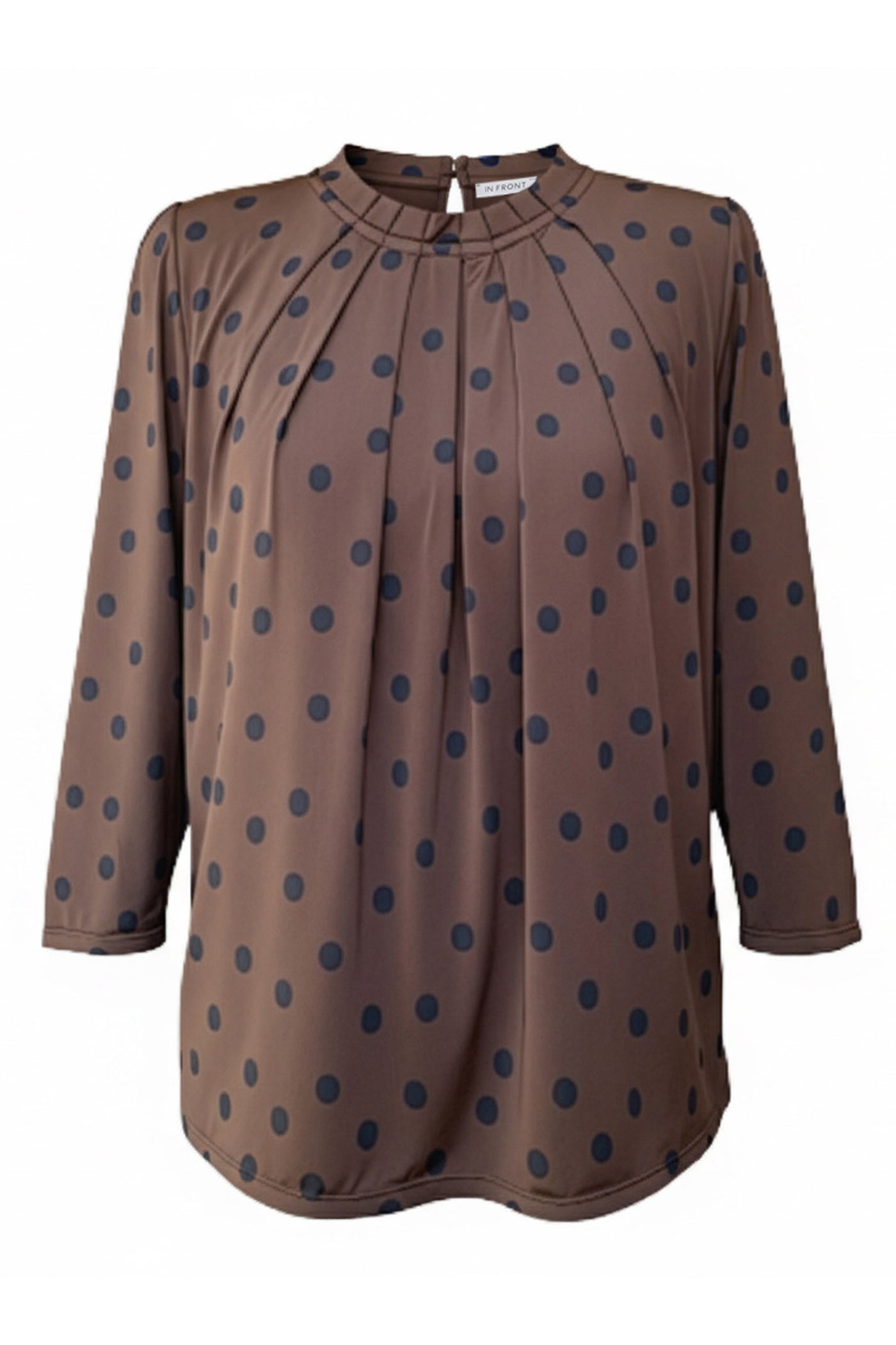 Grazia blouse 3/4 sleeves Mocca - 16918