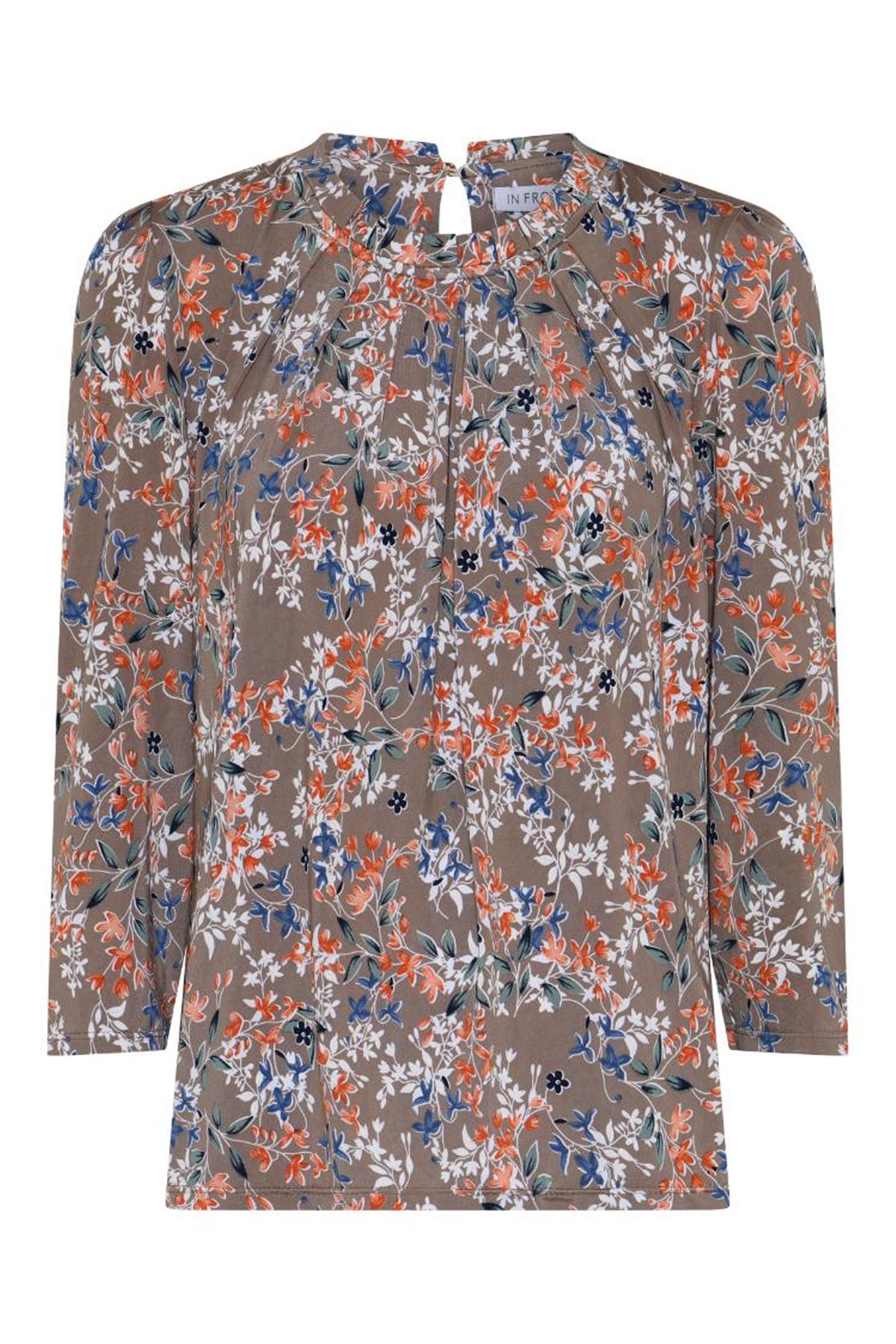 Grazia blouse 3/4 sleeves Mocca - 17013