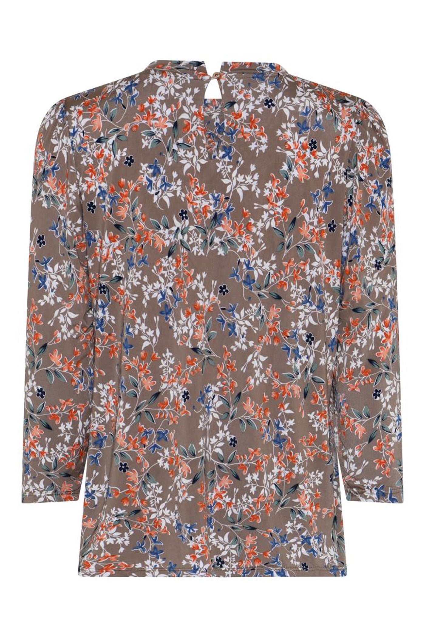 Grazia blouse 3/4 sleeves Mocca - 17013