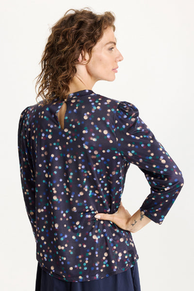 Grazia blouse 3/4 sleeves Multi Blue - 16871 Thumbnail