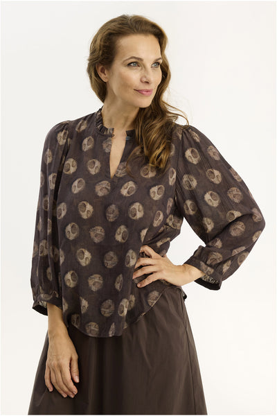 Gry blouse Brown - 16932 Thumbnail