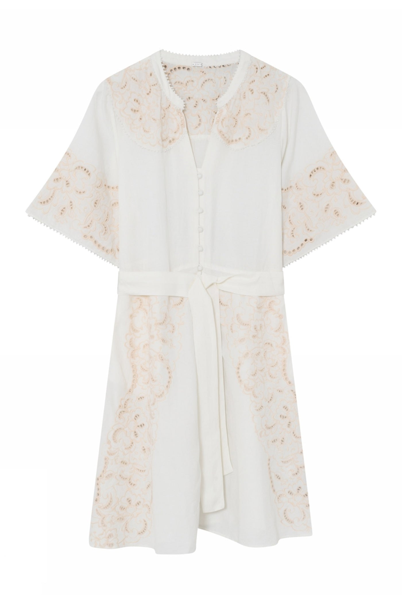 Gyra, knee dress 1010-Off White - 61519/7576