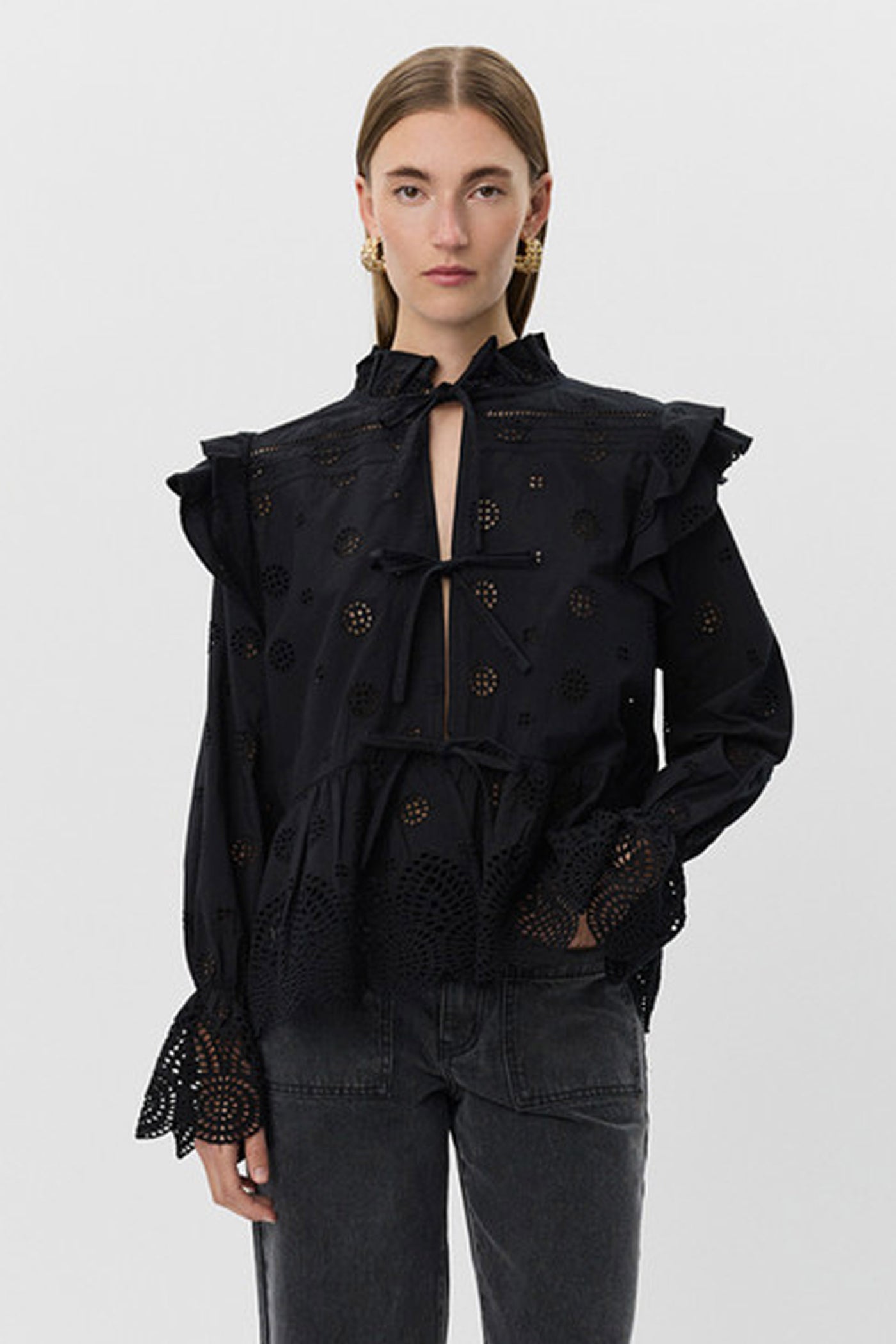 HAZELLESW BLOUSE 1000 Black - S254105