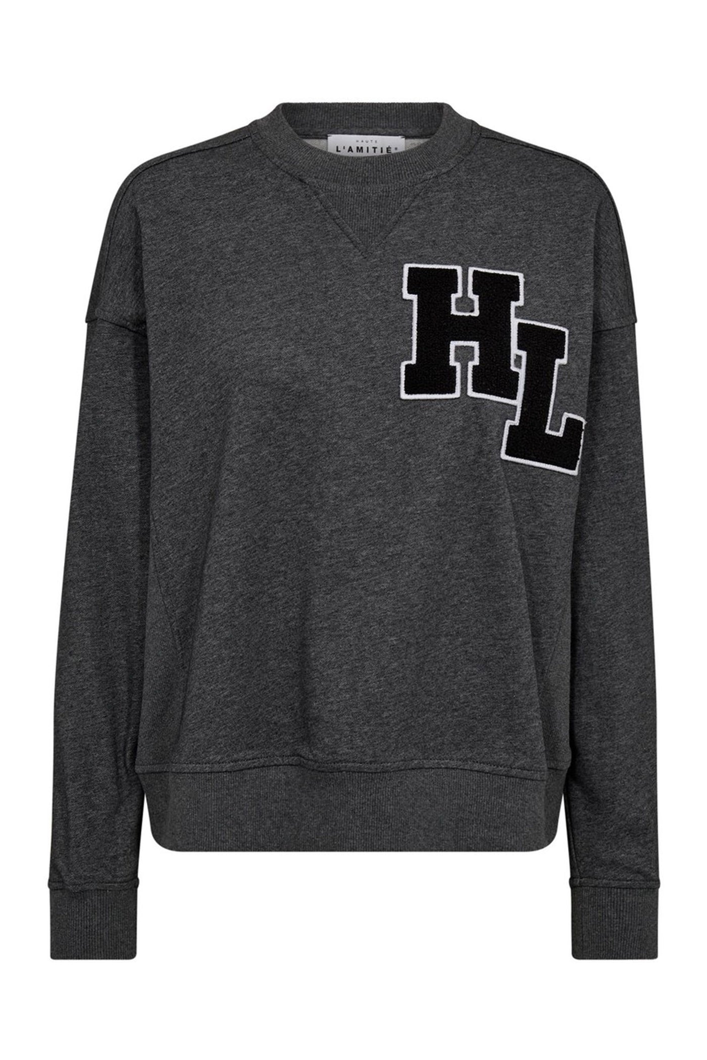 HL Badge Sweat Antracit Melange - HL10234