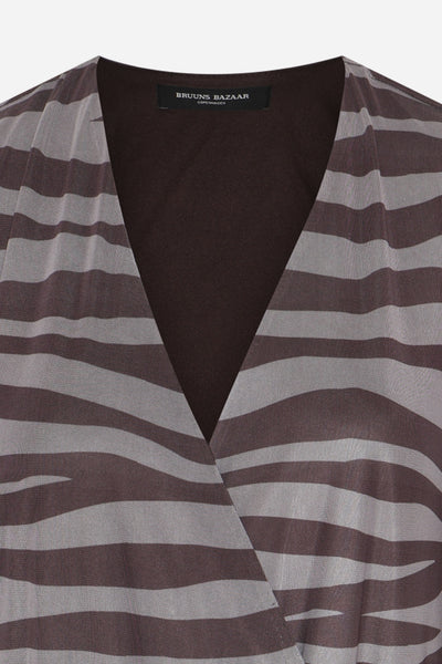 PhloxBBNora dress Brown / beige zebra print - BBW3497 Thumbnail