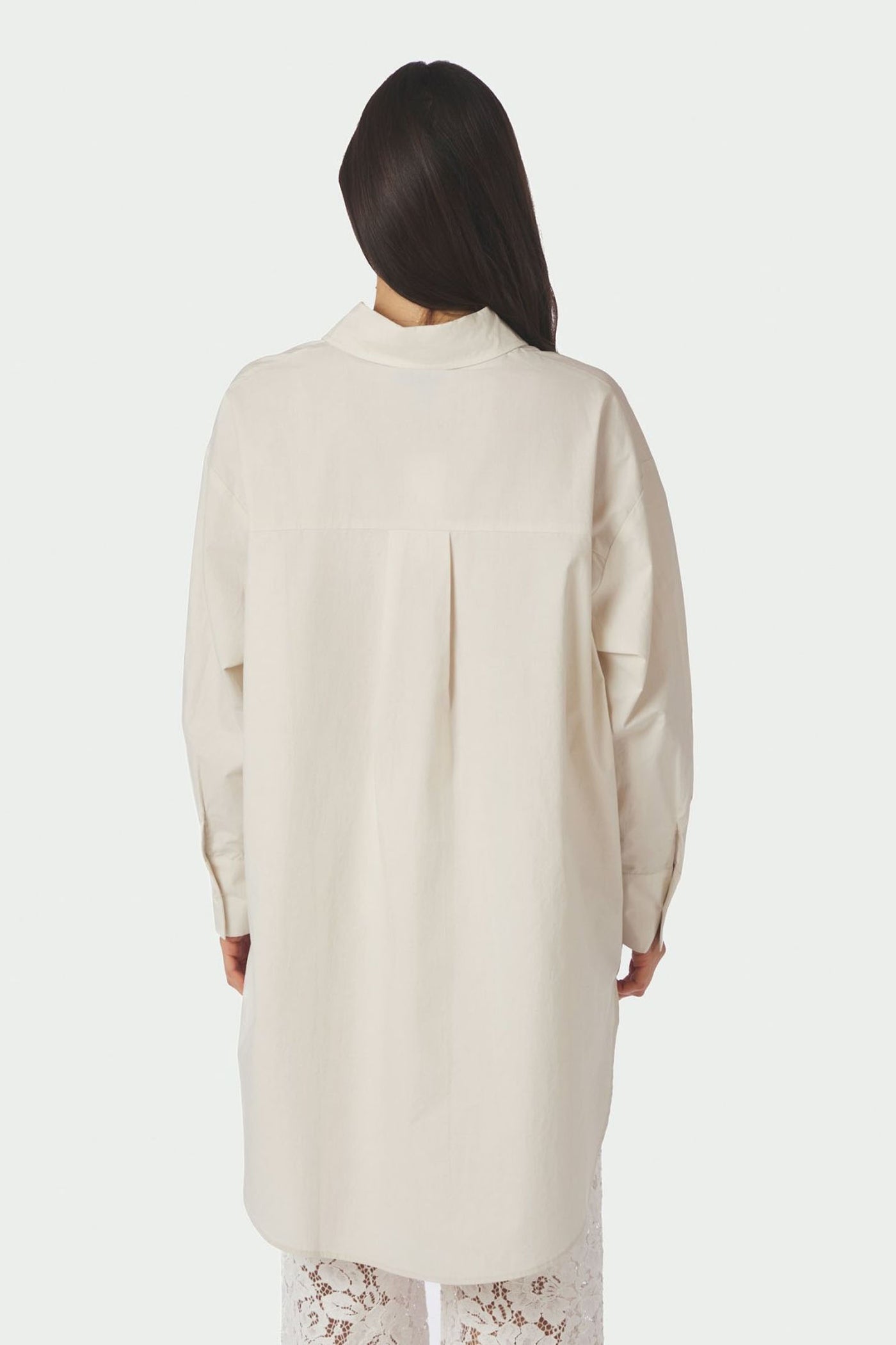 Halina Poplin Shirt IVORY - 168623