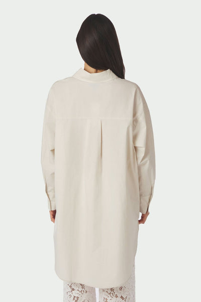 Halina Poplin Shirt IVORY - 168623 Thumbnail