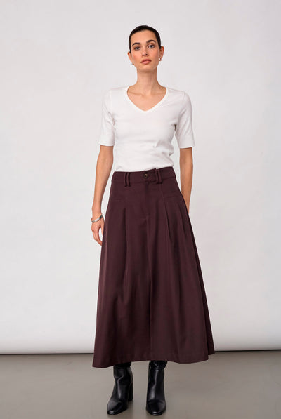 LunaCC New Pocket Pleat Skirt 20016-Bison - 500389 Thumbnail