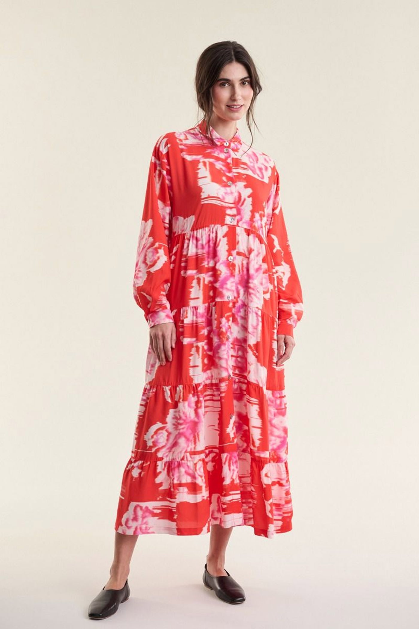 Haru FSC lang kjole KIMONO FLOWER - 263-2337-5731