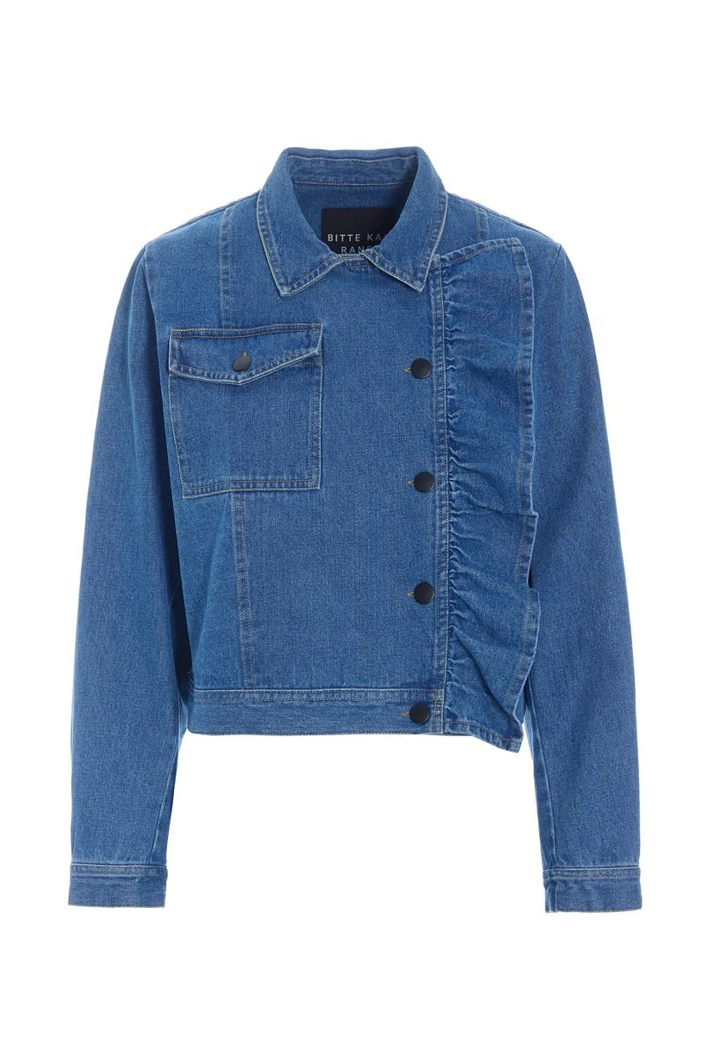 Hayato kort jakke Blue Denim - 266-2483-5838