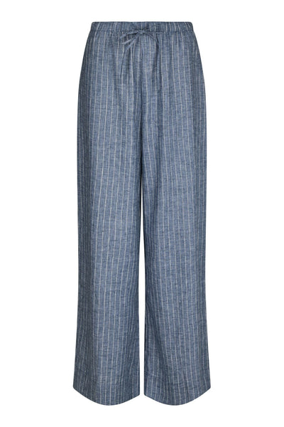 Heifa Emb Stripe Pants Blue - 168372 Thumbnail