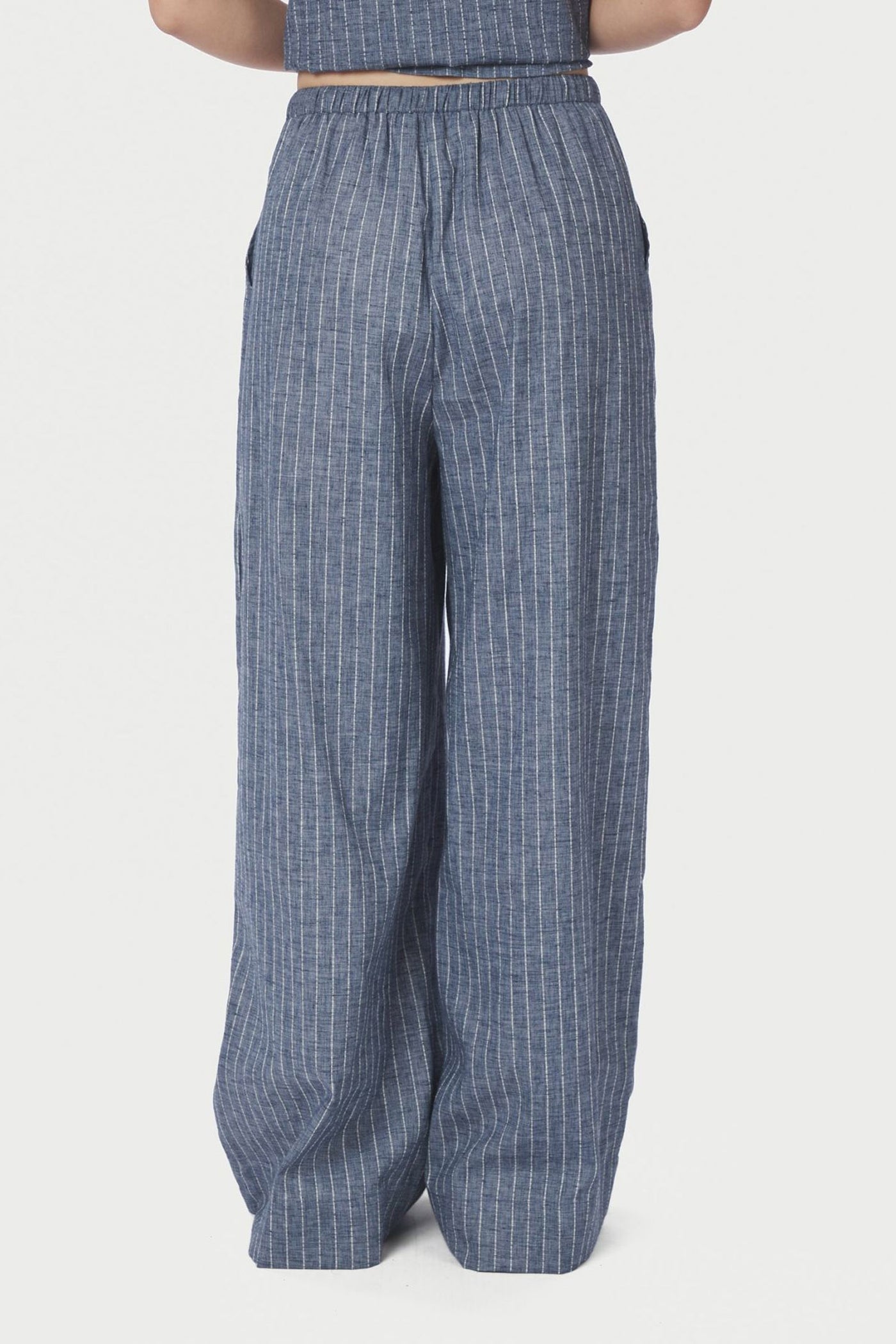 Heifa Emb Stripe Pants Blue - 168372
