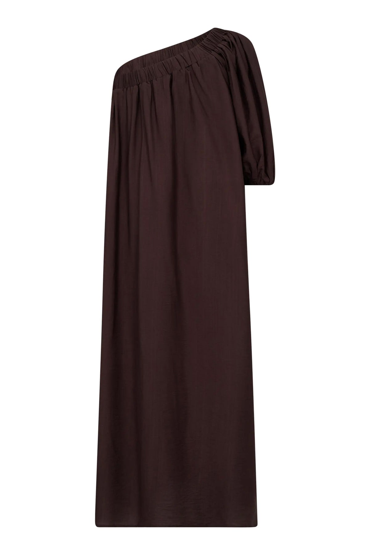 HeraCC Asym Puff Dress 20003-Dark Brown - 500595