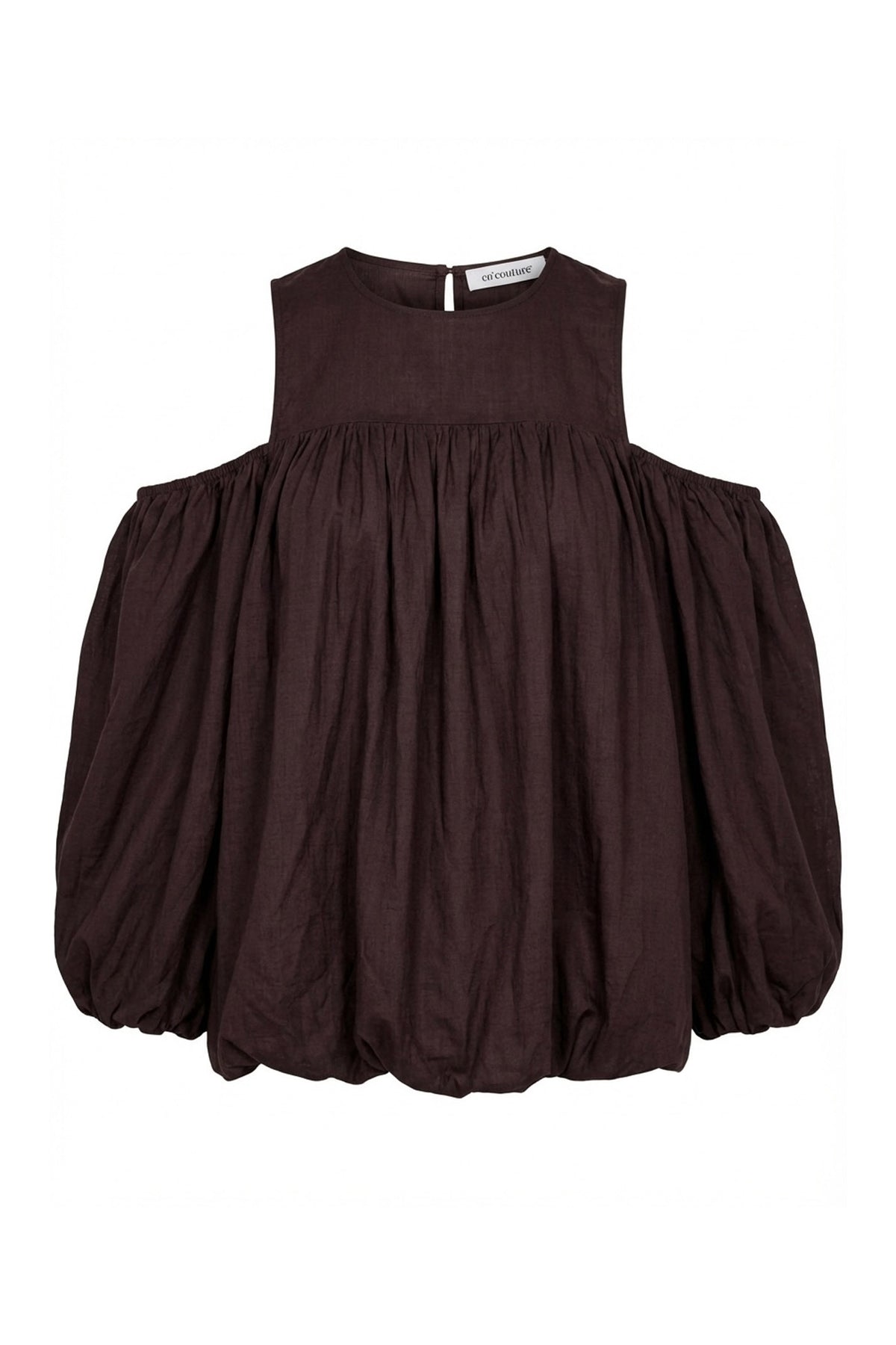 HeraCC Balloon Blouse 20003-Dark Brown - 500597
