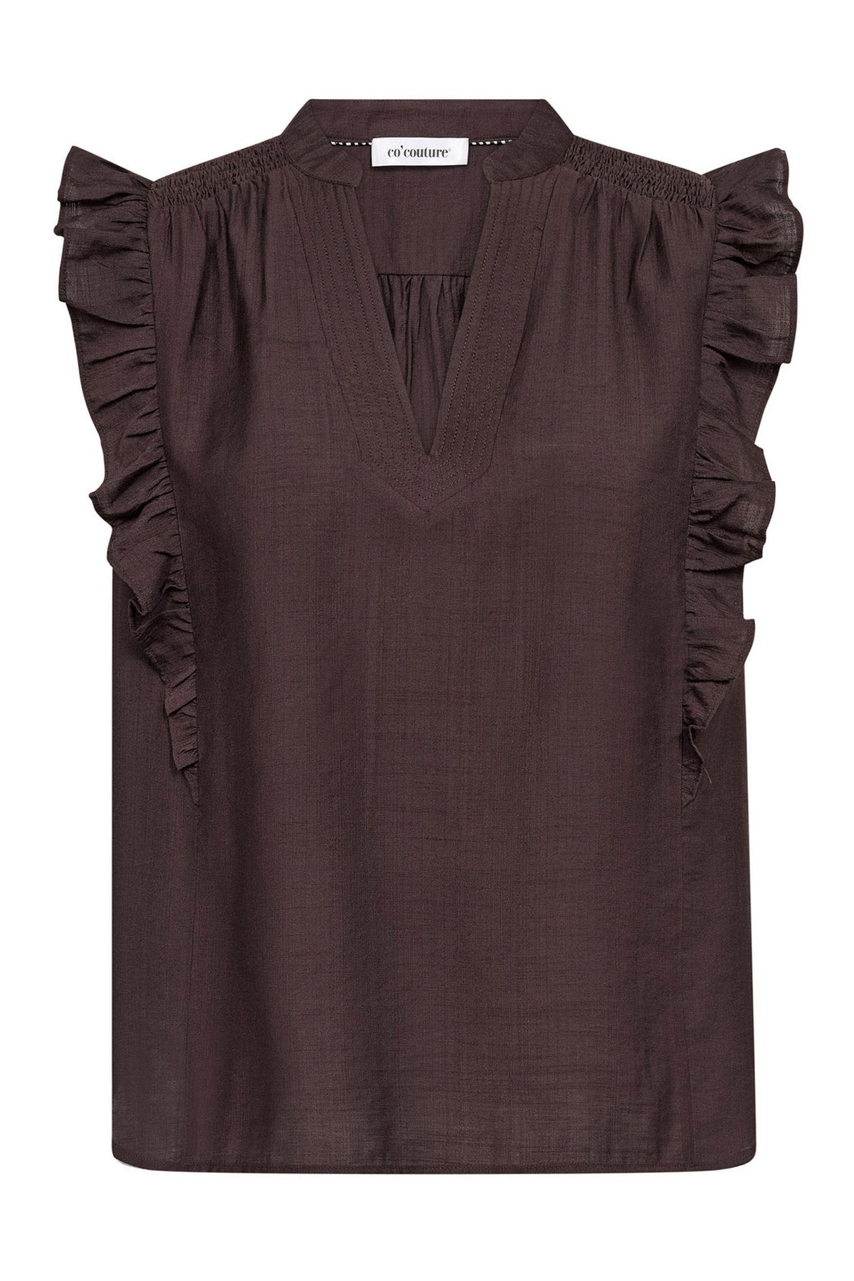 HeraCC Frill SS V-Top 145-Dark Brown - 45165