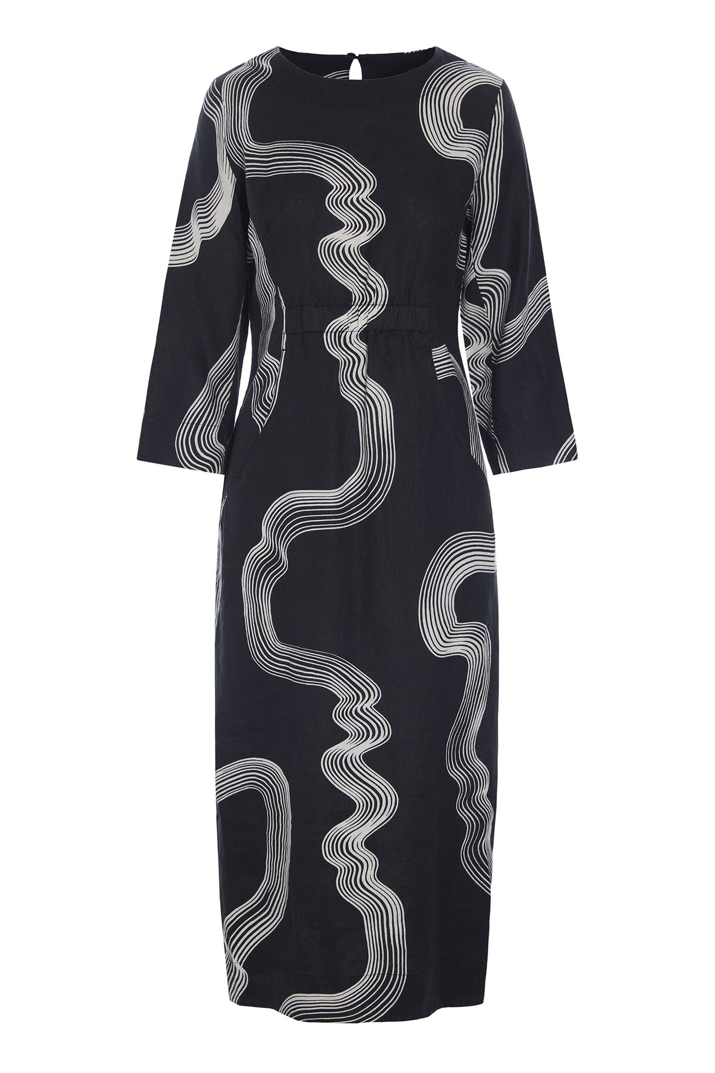 Hikazu lang kjole WAVES - 261-2328-5572