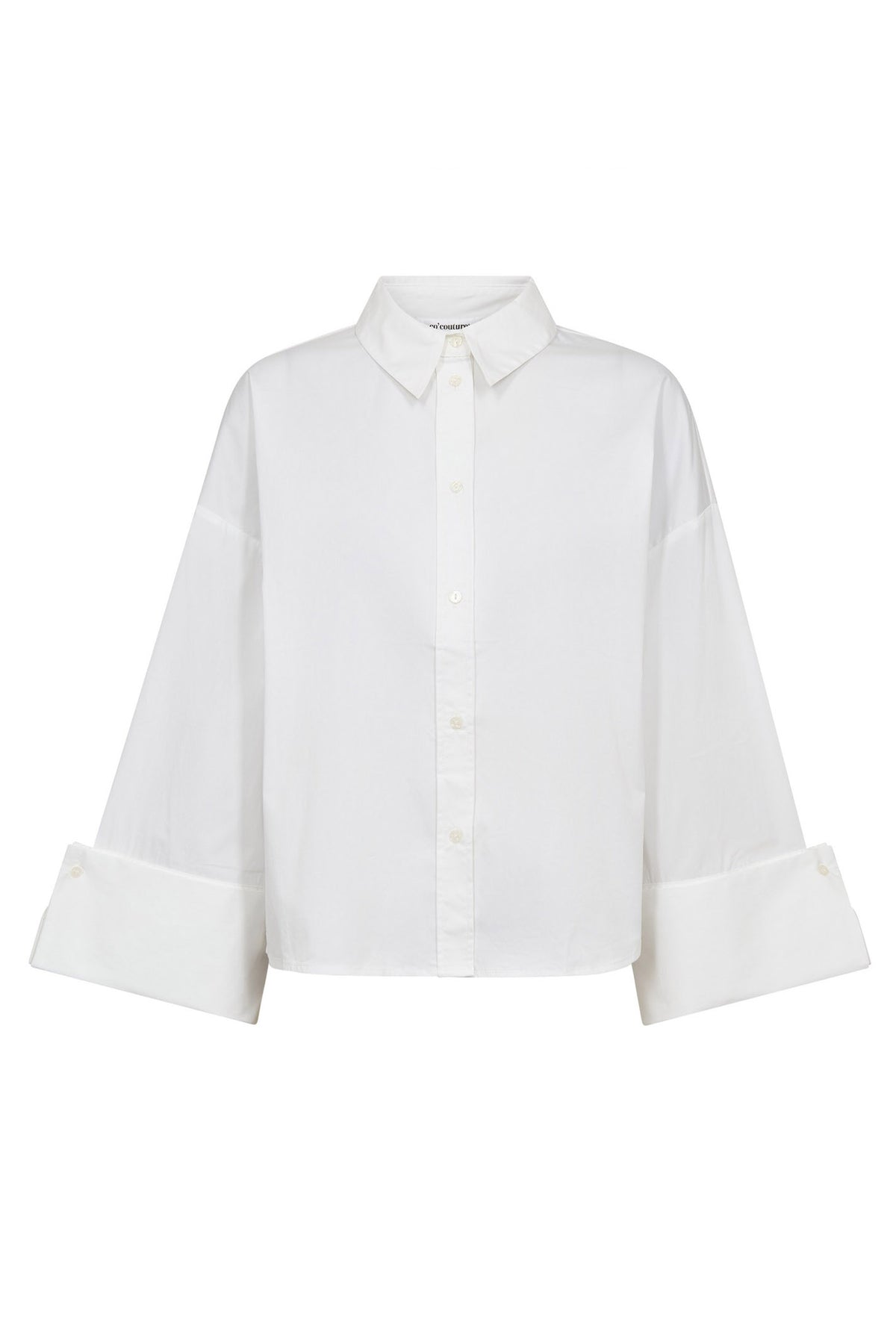 HinaCC Wide Cuff Shirt 4000-White - 35939