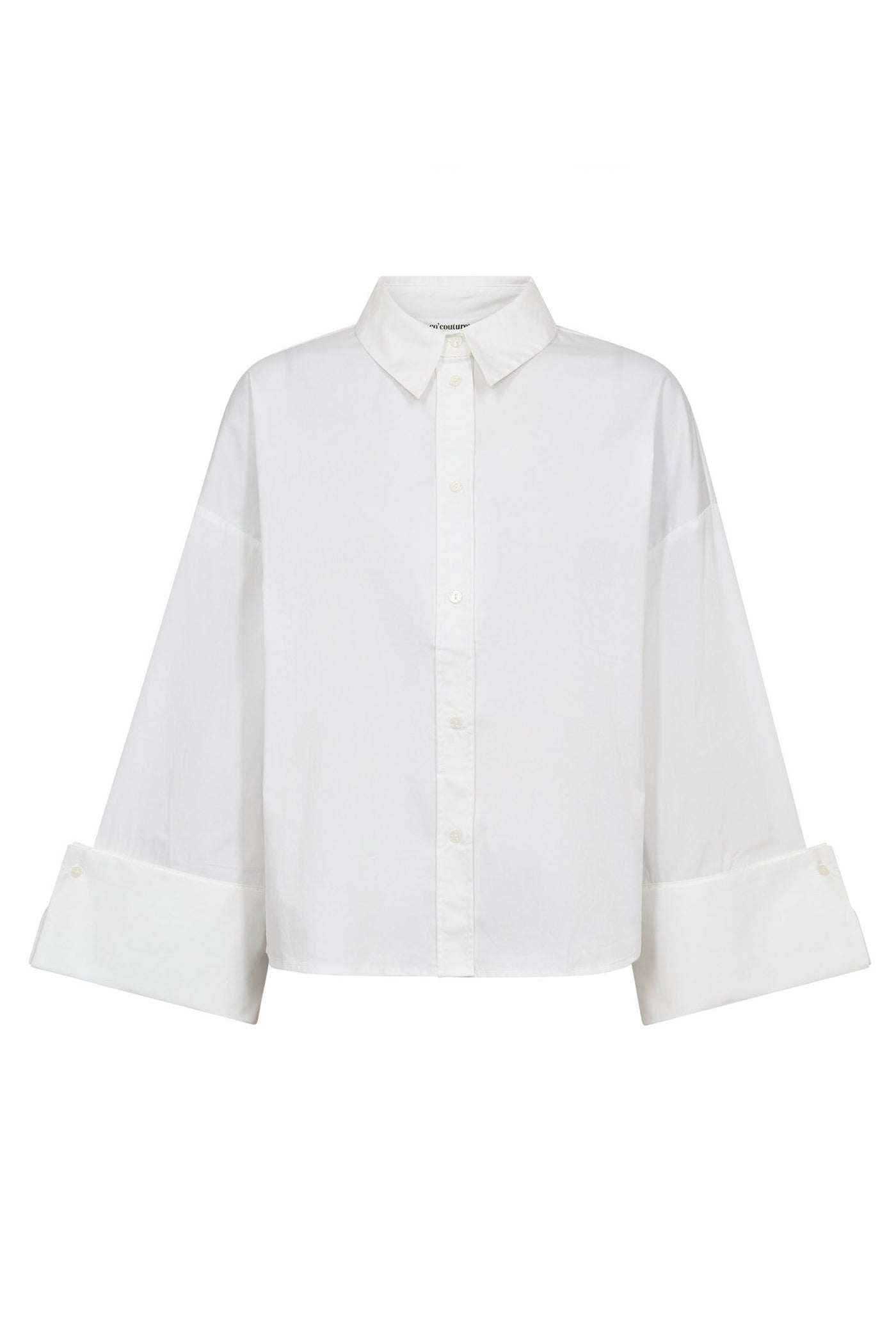 HinaCC Wide Cuff Shirt 4000-White - 35939