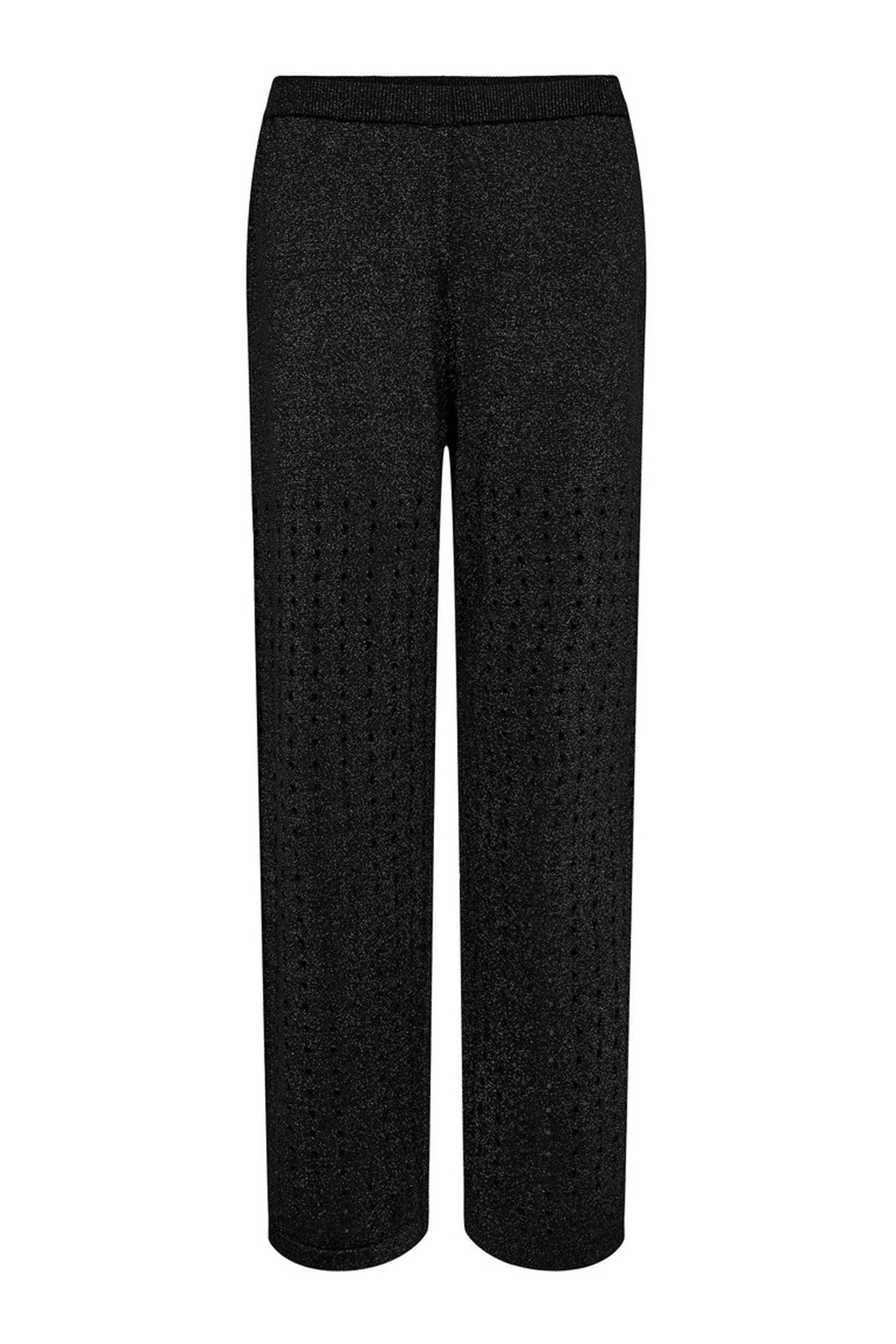 Hole Lurex Knit Pant Black - HL10396