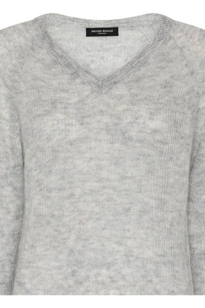 FluffyBBAmera knit Light Grey Melange - BBW4781 Thumbnail
