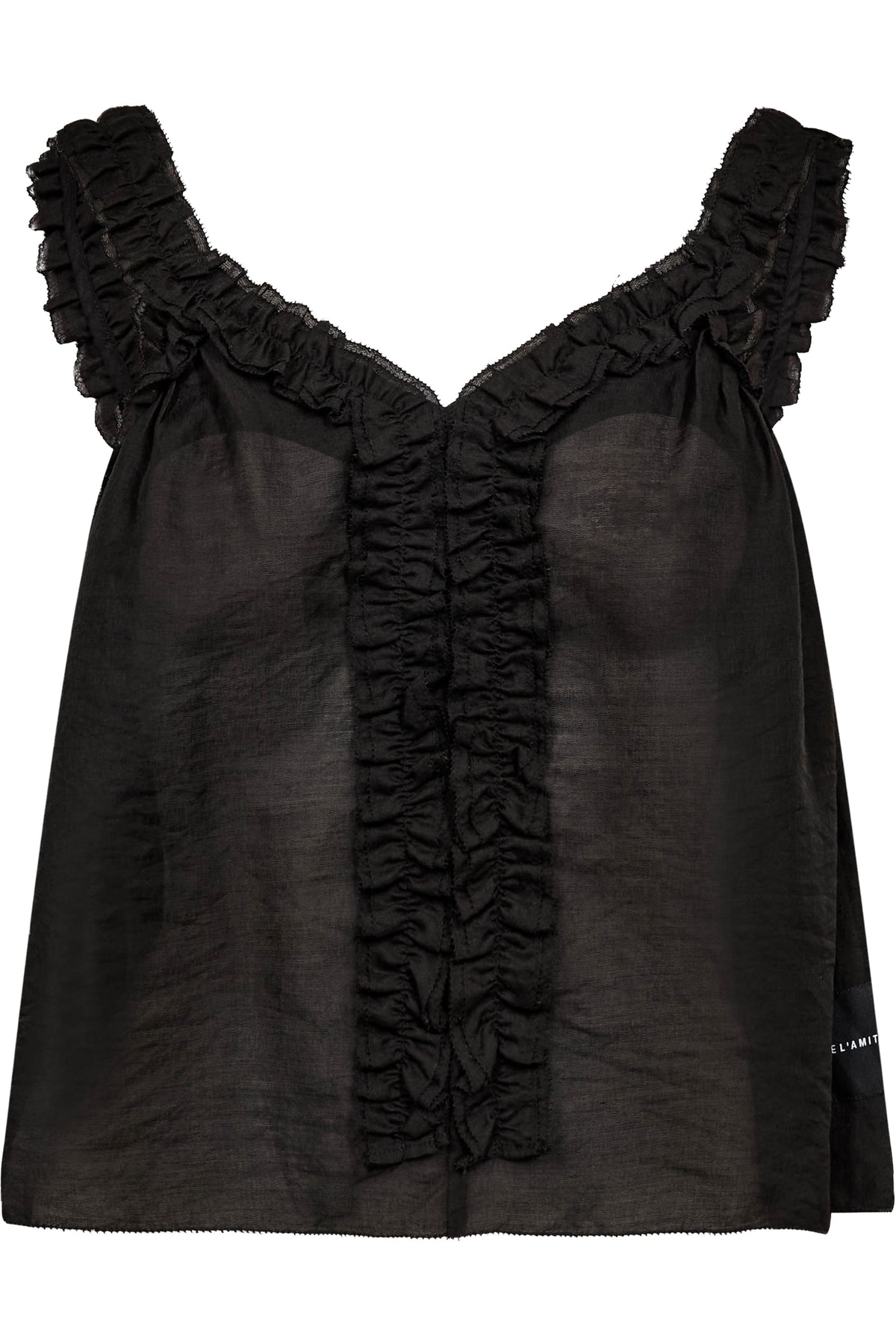 Frida Frill Top Black - HL10604