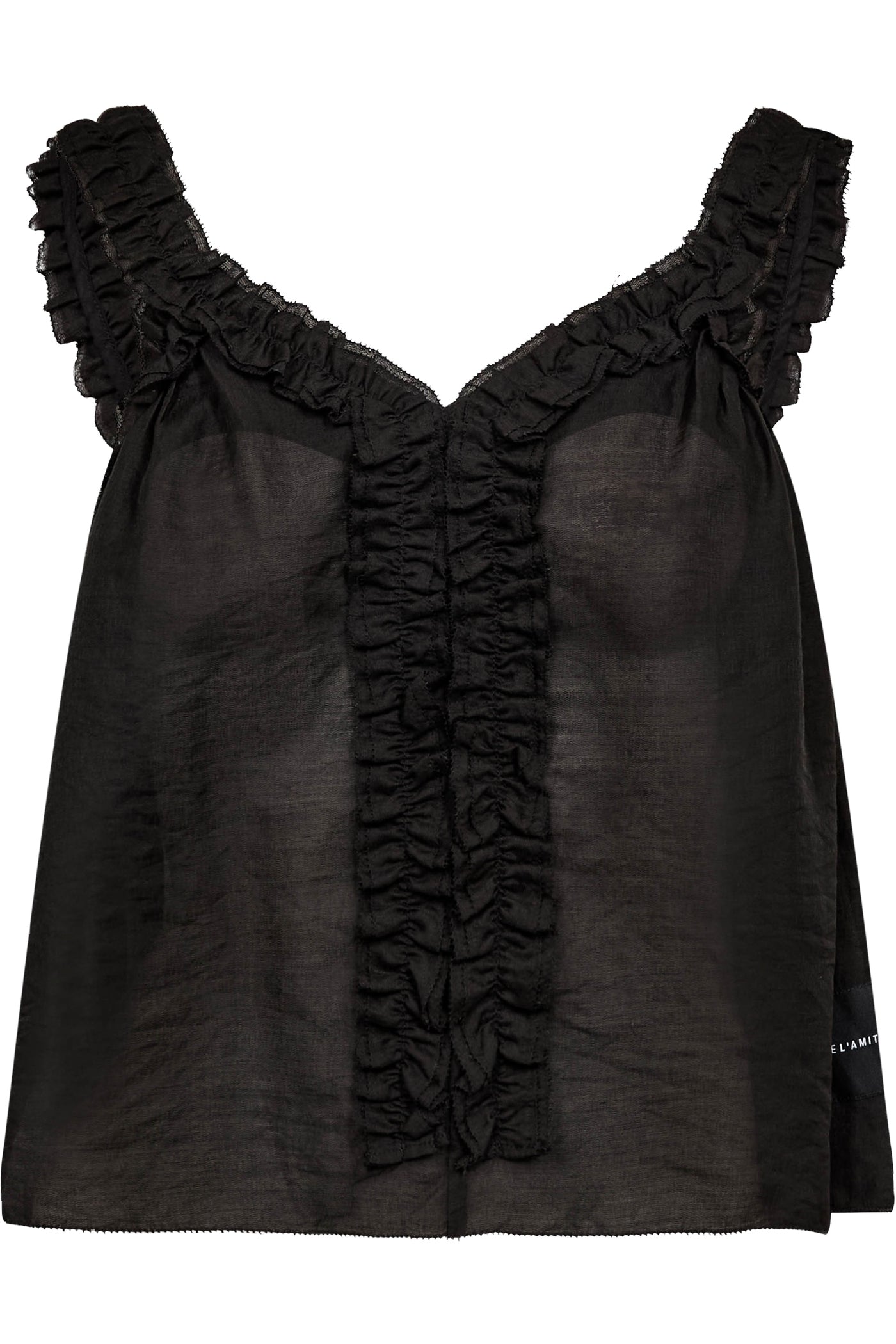 Frida Frill Top Black - HL10604