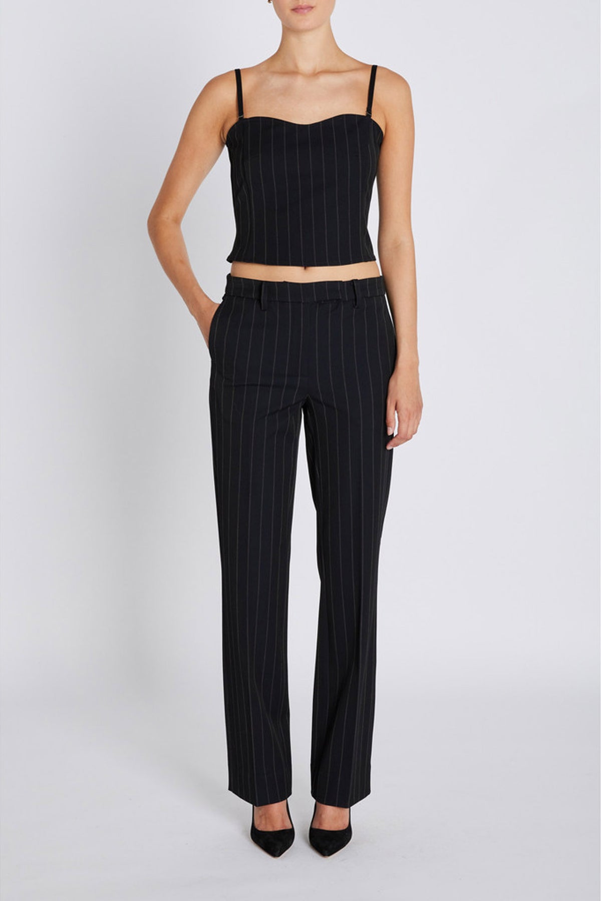 HydrangeaBBCigga pants Black pinstripe - BBW4631