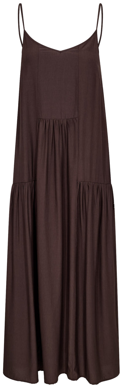 SunriseCC Block Strap Dress 145-Dark Brown - 46102 Thumbnail