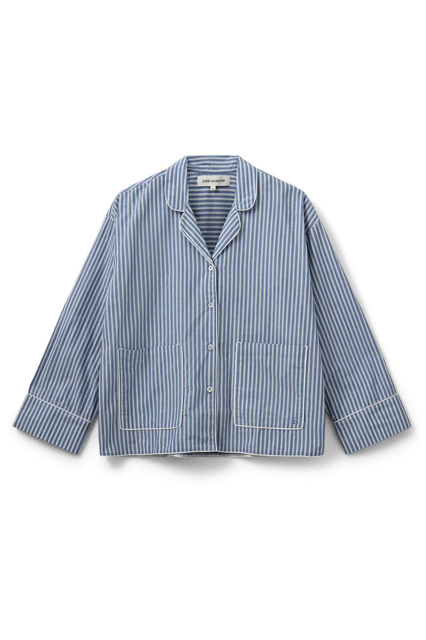 IMANASW SHIRT 5092 Blue striped - SNOS586