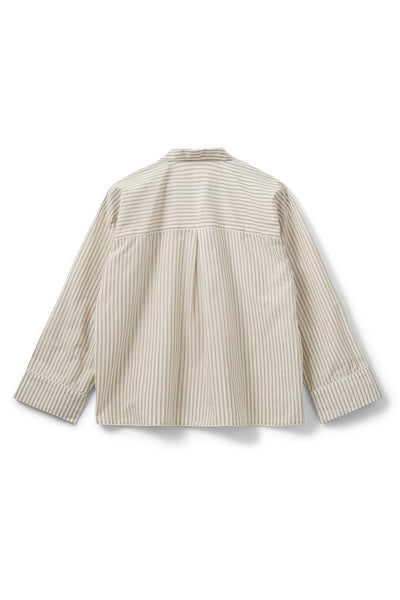 IMANASW SHIRT 7113 Brown Striped - SNOS586 Thumbnail