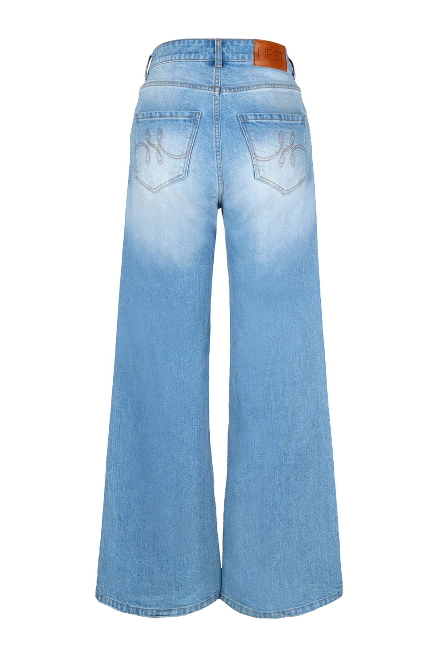 IRINA Wide Leg Jeans 9501 Light Wash Blue Denim - 2610230664