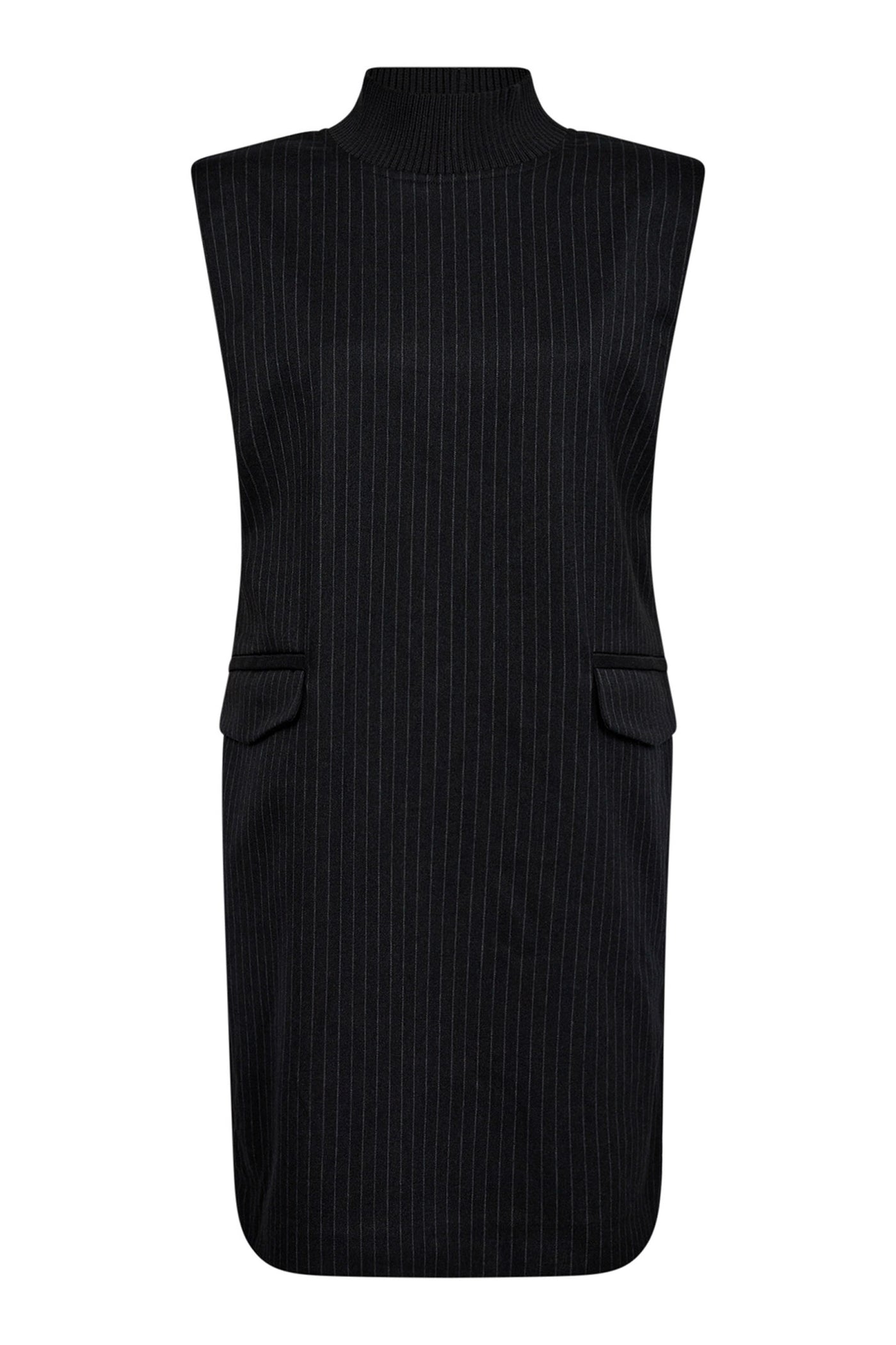 IdaCCPinRibTurtleneckDress 140-Dark Grey - 36308