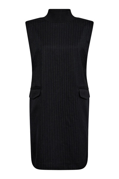 IdaCCPinRibTurtleneckDress 140-Dark Grey - 36308 Thumbnail