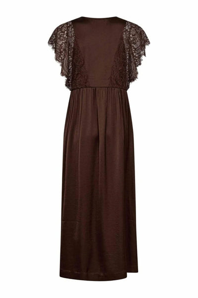 IdunCC Lace Dress 145-Dark Brown - 46125 Thumbnail