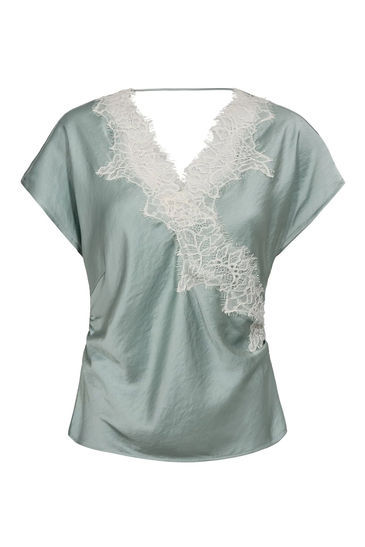 IdunCC Lace SS Blouse 31-Mint - 45167