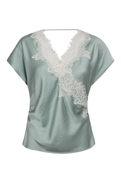 IdunCC Lace SS Blouse 31-Mint - 45167 Thumbnail